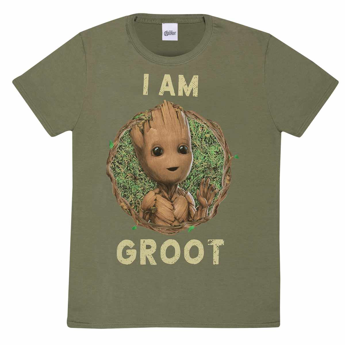 Marvel Guardians of the Galaxy I Am Groot T-Shirt - Official Merchandise 