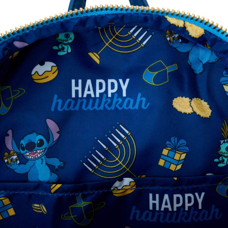 LOUNGEFLY : LILO & STITCH - Stitch Hanukkah Menorah Light Up Mini Backpack