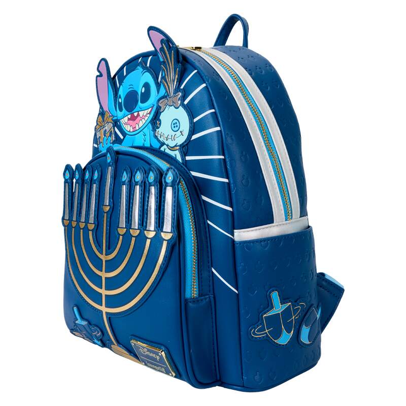 LOUNGEFLY : LILO & STITCH - Stitch Hanukkah Menorah Light Up Mini Backpack