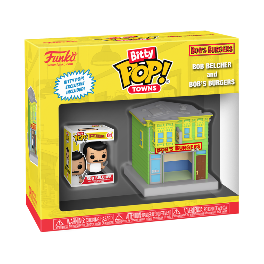 BOB'S BURGERS - Bob Belcher w/ Bob's Burgers Funko Bitty Pop! Town