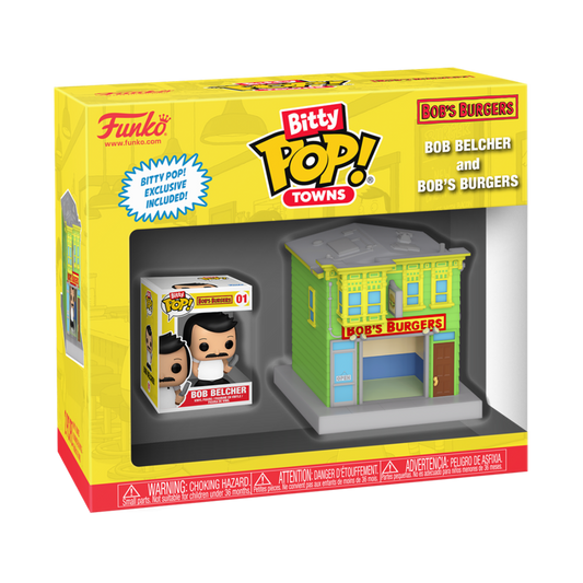 BOB'S BURGERS - Bob Belcher w/ Bob's Burgers Funko Bitty Pop! Town