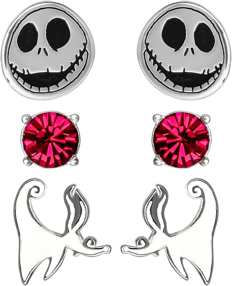 NIGHTMARE BEFORE CHRISTMAS - Jack & Zero Trio Earring Set