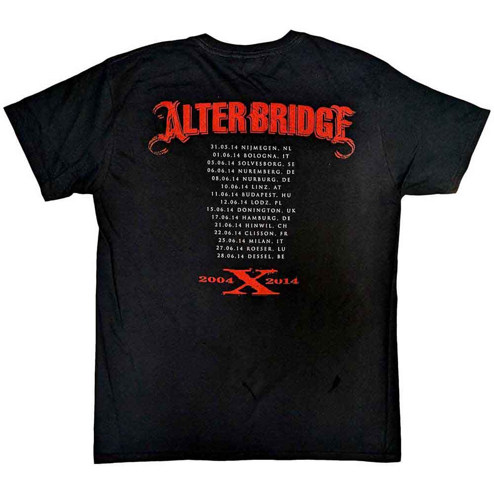 ALTER BRIDGE - Fortress 2014 Tour Dates Back Print T-Shirt