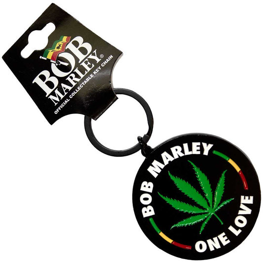 BOB MARLEY - Leaf Metal Keyring