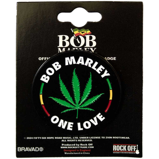 BOB MARLEY - Leaf Metal Pin Badge