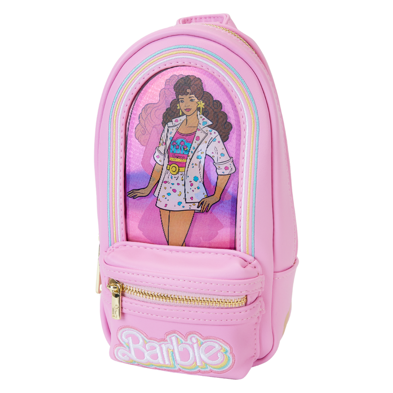 LOUNGEFLY : MATTEL - 65th Anniversary Doll Box Triple Lenticular Mini Backpack Pencil Case