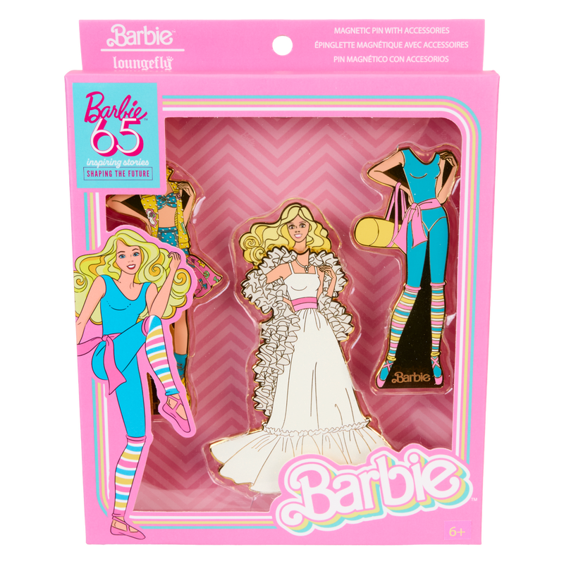 LOUNGEFLY : MATTEL - Barbie 65th Anniversary Paper Doll Magnetic Pin Set