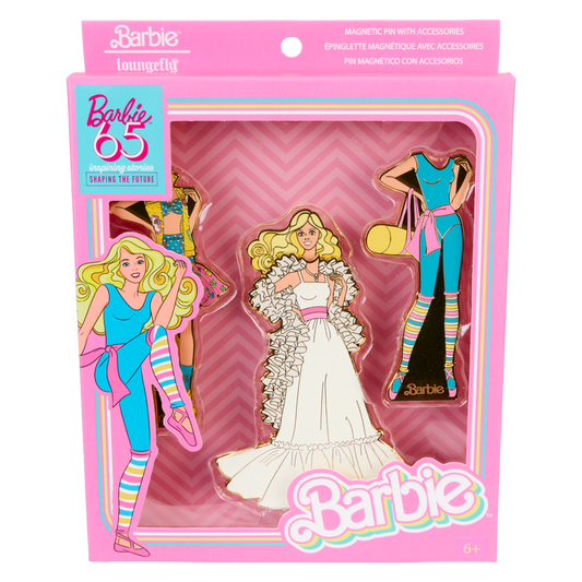 LOUNGEFLY : MATTEL - Barbie 65th Anniversary Paper Doll Magnetic Pin Set