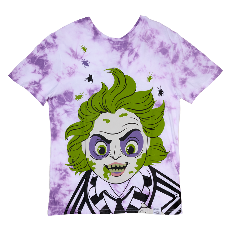 LOUNGEFLY : BEETLEJUICE - Beetlejuice & Lydia Deetz Tie-Dye Unisex Tee