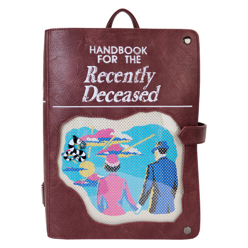 LOUNGEFLY : BEETLEJUICE - Handbook For The Recently Deceased Pin Trader Backpack