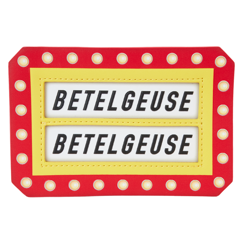 LOUNGEFLY : BEETLEJUICE - Here Lies Betelgeuse Marquee Glow Large Card Holder