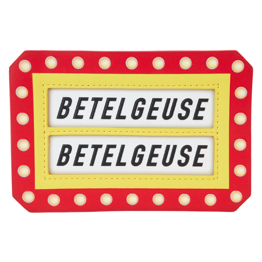 LOUNGEFLY : BEETLEJUICE - Here Lies Betelgeuse Marquee Glow Large Card Holder