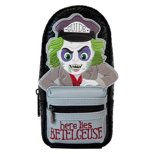 LOUNGEFLY : BEETLEJUICE - Here Lies Betelgeuse Tour Guide Mini Backpack Pencil Case