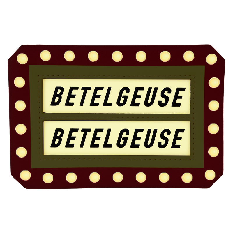 LOUNGEFLY : BEETLEJUICE - Here Lies Betelgeuse Marquee Glow Large Card Holder