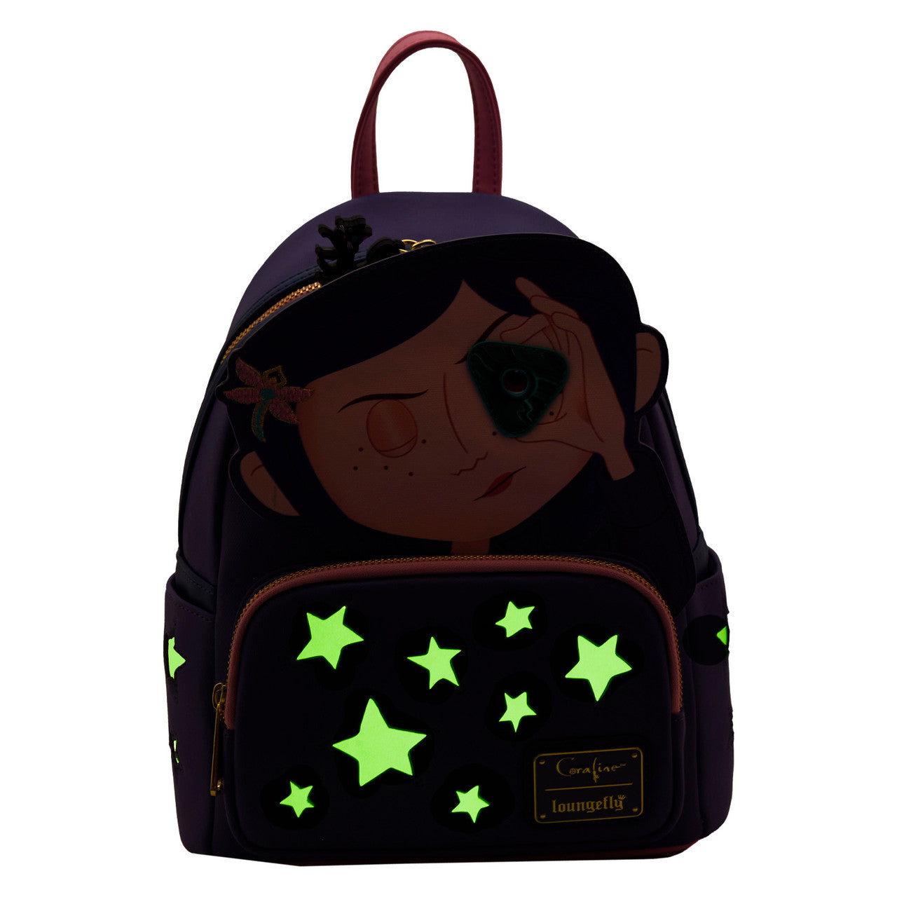 Outlet Exclusive Loungefly Laika Coraline Traditional Tattoo AOP Mini Backpack