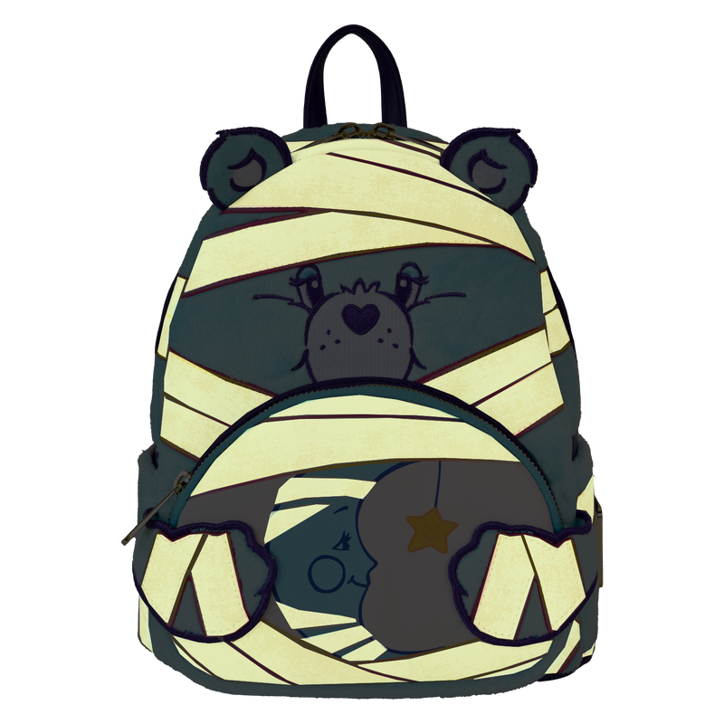 LOUNGEFLY : CARE BEARS x UNIVERSAL MONSTERS - Bedtime Bear Mummy Mini Backpack