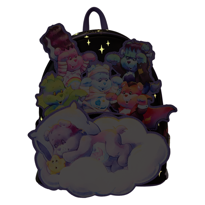 LOUNGEFLY : CARE BEARS x UNIVERSAL MONSTERS - Scary Dreams Glow Mini Backpack