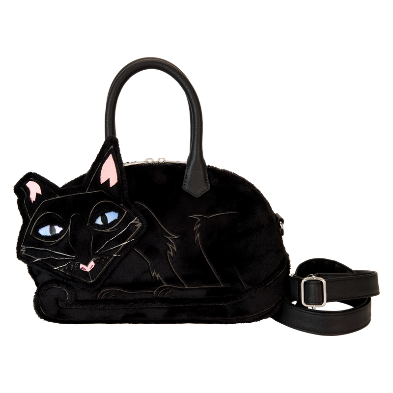 LOUNGEFLY : CORALINE - 15th Anniversary Cat Plush Crossbody Bag