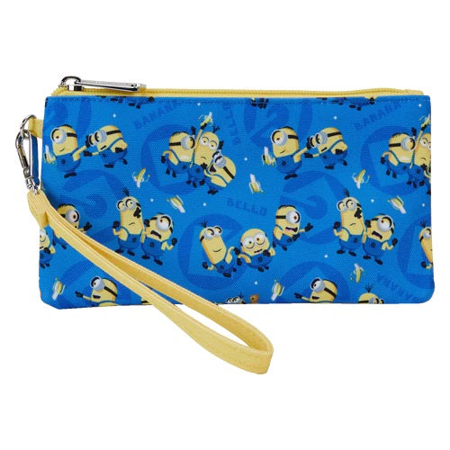 LOUNGEFLY : UNIVERSAL - Minions Despicable Me Nylon Wristlet Pouch