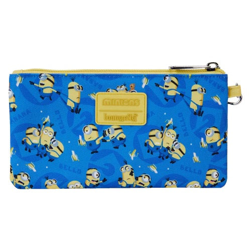 LOUNGEFLY : UNIVERSAL - Minions Despicable Me Nylon Wristlet Pouch