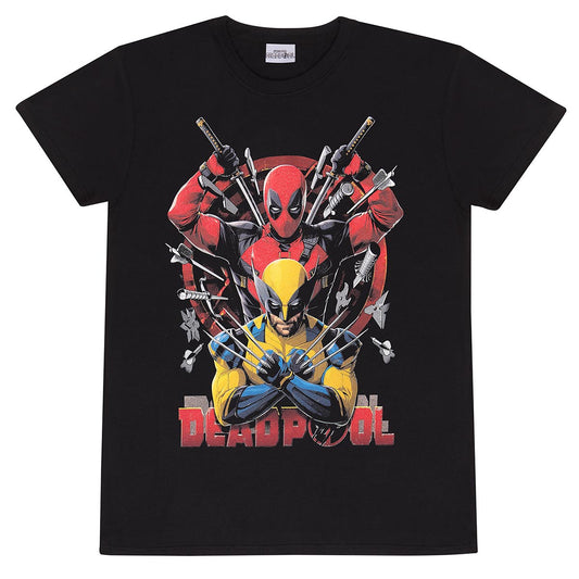 MARVEL : DEADPOOL - Deadpool/Wolverine Weapons T-Shirt