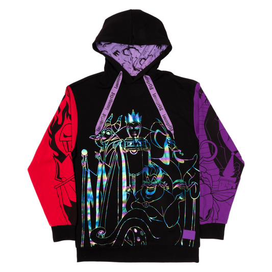 LOUNGEFLY : DISNEY - Villains Colour Black Hoodie