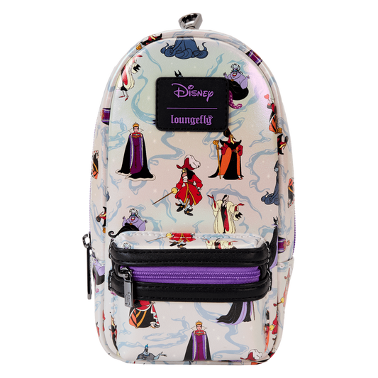 LOUNGEFLY : DISNEY - Villains Iridescent Mini Backpack Pencil Case