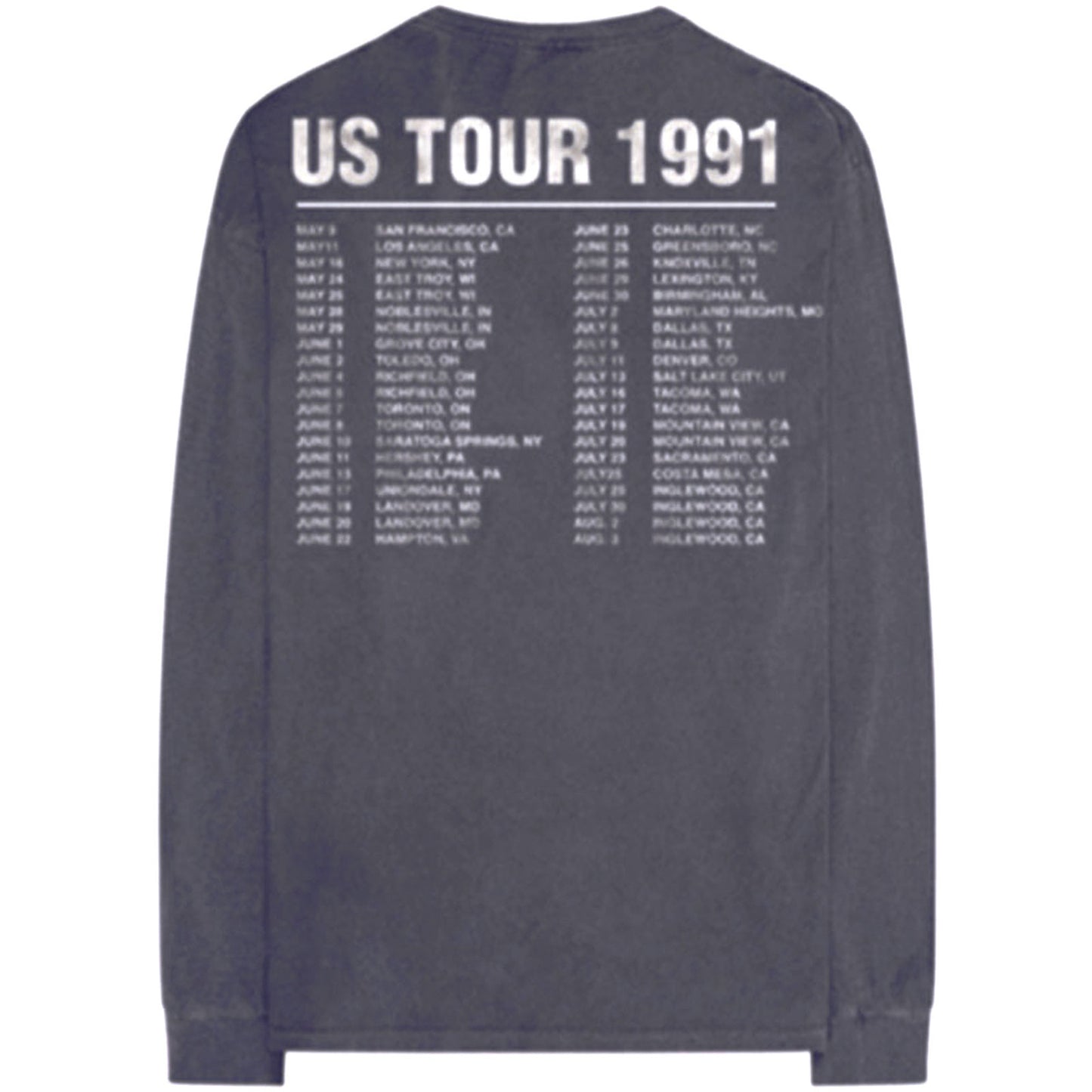 GUNS N' ROSES - Hollywood Tour Back & Sleeve Print Long Sleeve T-Shirt