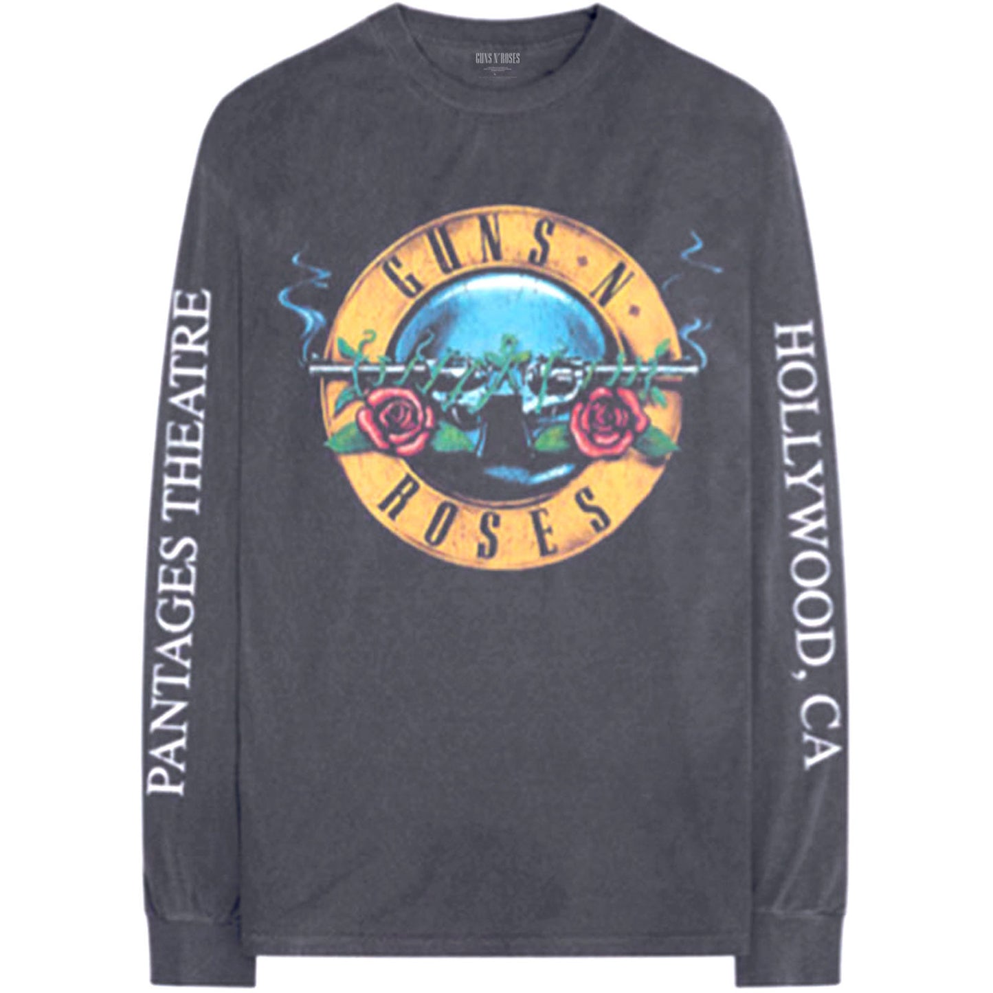 GUNS N' ROSES - Hollywood Tour Back & Sleeve Print Long Sleeve T-Shirt