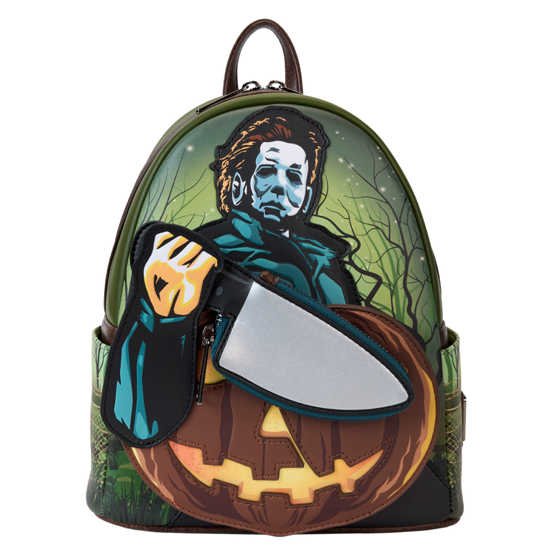 LOUNGEFLY : HALLOWEEN - Michael Myers Pumpkin Glow Mini Backpack