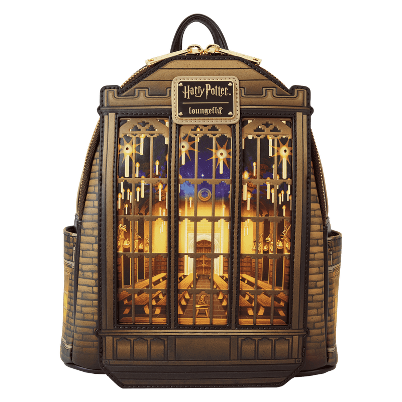 LOUNGEFLY :  HARRY POTTER - Hogwarts Great Hall Light Up Mini Backpack