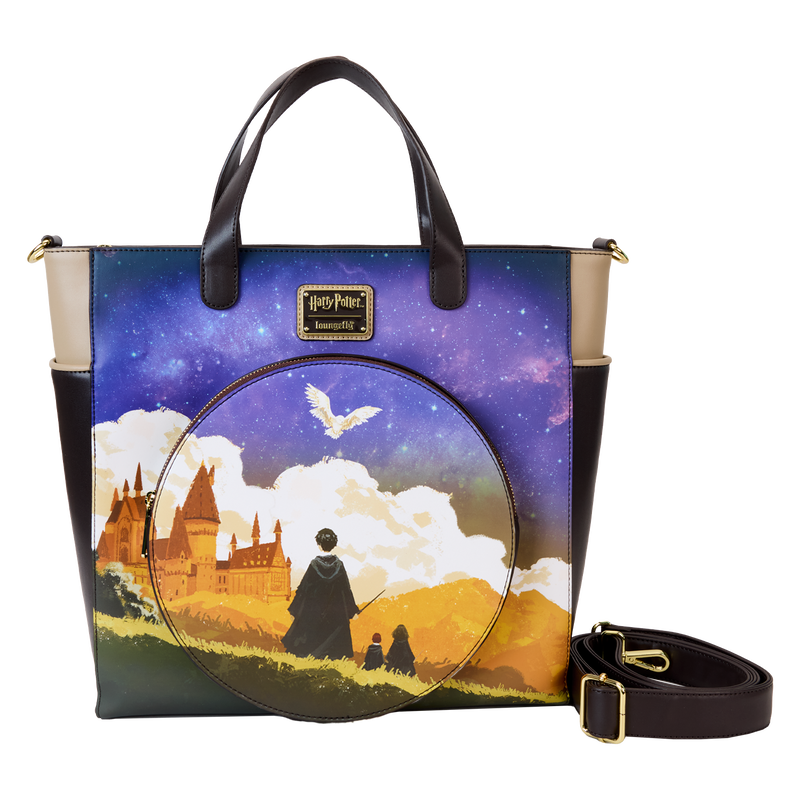 LOUNGEFLY : HARRY POTTER - Hogwarts Starry Sky Convertible Backpack & Tote Bag