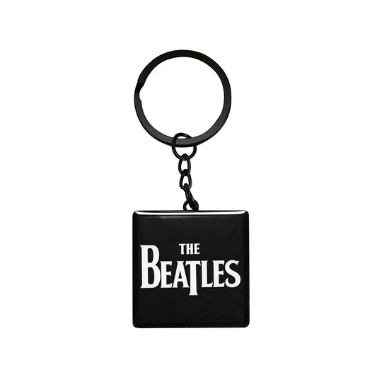 BEATLES - Logo Black Metal Keyring