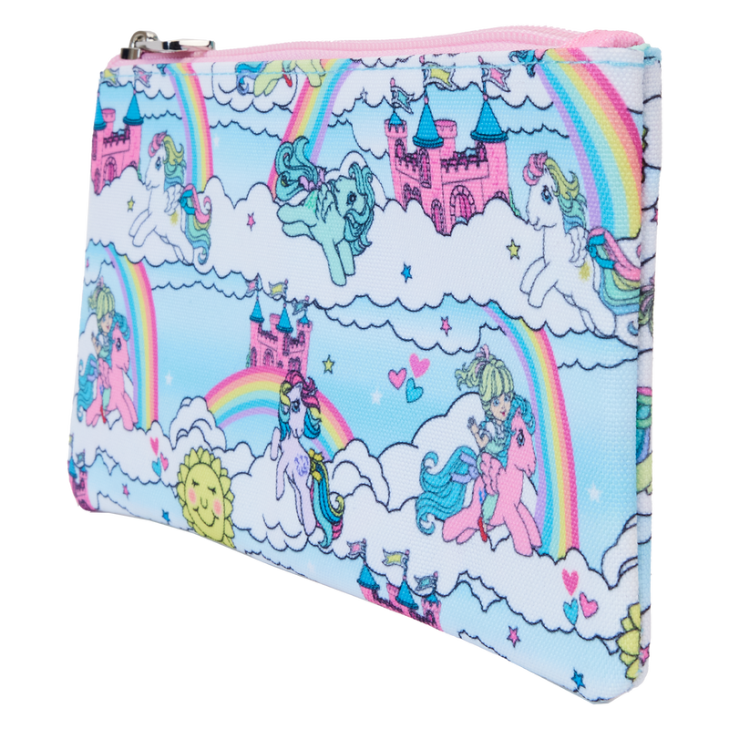 LOUNGEFLY : MY LITTLE PONY - Sky Scene All-Over Print Nylon Zipper Pouch Wristlet