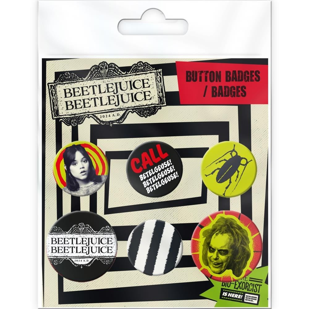 BEETLEJUICE 2 - Beetlejuice Beetlejuice Badge Pack