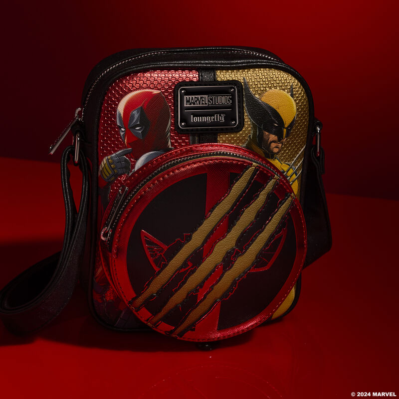 LOUNGEFLY : MARVEL - Deadpool Wolverine Crossbody Bag