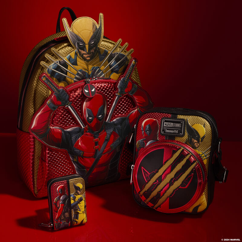 LOUNGEFLY : MARVEL - Deadpool Wolverine Crossbody Bag