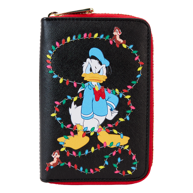 LOUNGEFLY : DISNEY - Mickey & Friends Christmas Light Decorations Zip Around Purse