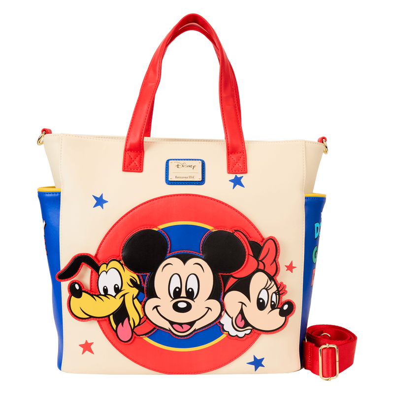 LOUNGEFLY : DISNEY - Mickey & Friends Classic Convertable Backpack / Tote Bag