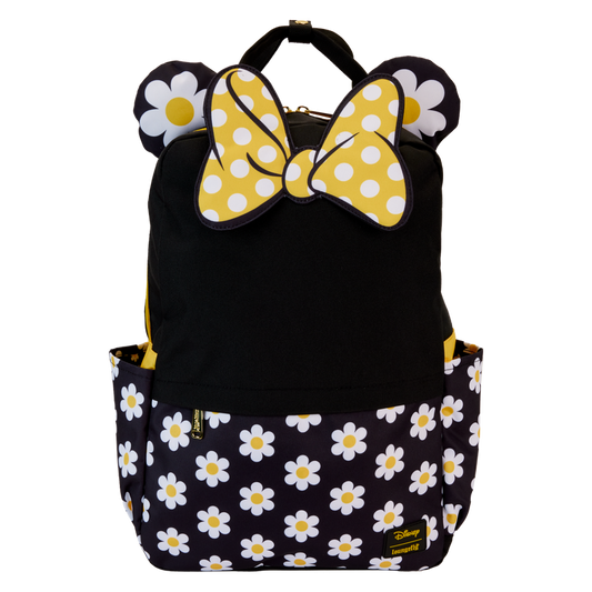 LOUNGEFLY : DISNEY - Minnie Mouse Daisy All-Over Print Nylon Full-Size Backpack