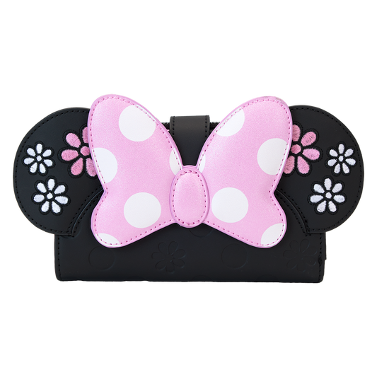 LOUNGEFLY : DISNEY - Minnie Mouse Floral Rock The Dots Purse