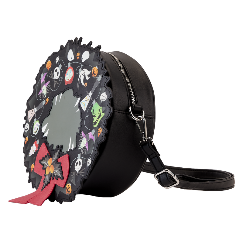 LOUNGEFLY : NIGHTMARE BEFORE CHRISTMAS - Figural Wreath Crossbody Bag