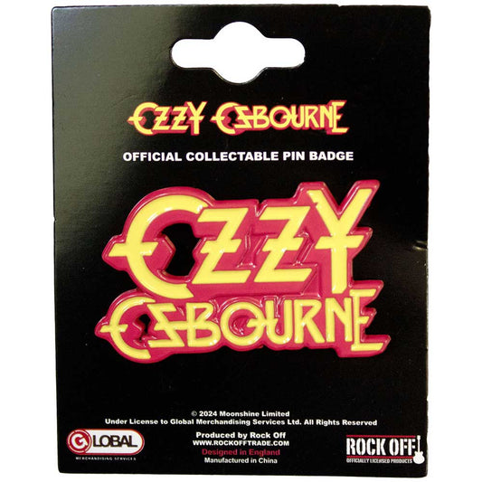 OZZY OSBOURNE - Stacked Logo Metal Pin Badge