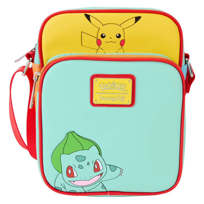 LOUNGEFLY : POKEMON - Colour Block Starters Crossbody Bag