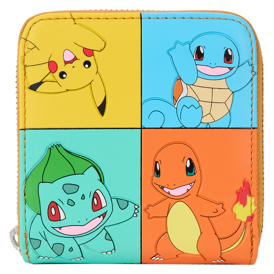 LOUNGEFLY : POKEMON - Colour Block Starters Zip Purse