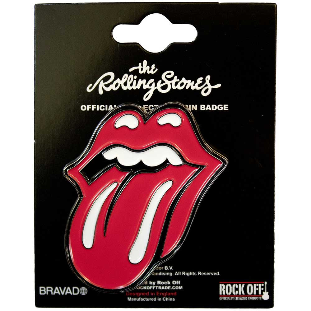 ROLLING STONES - Classic Tongue Large Metal Pin Badge