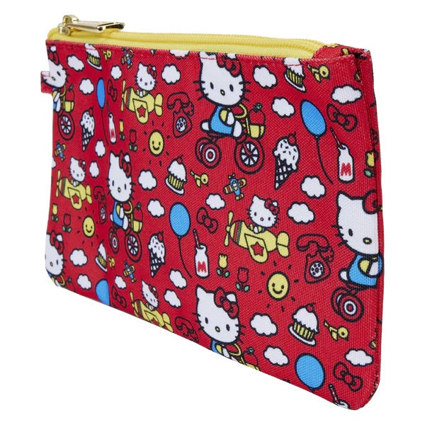 LOUNGEFLY : SANRIO - Hello Kitty 50th Anniversary Classic AOP Nylon Pouch Wristlet