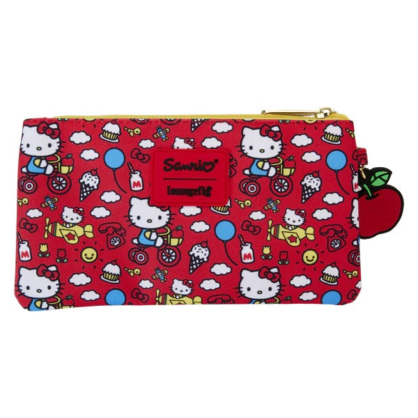 LOUNGEFLY : SANRIO - Hello Kitty 50th Anniversary Classic AOP Nylon Pouch Wristlet