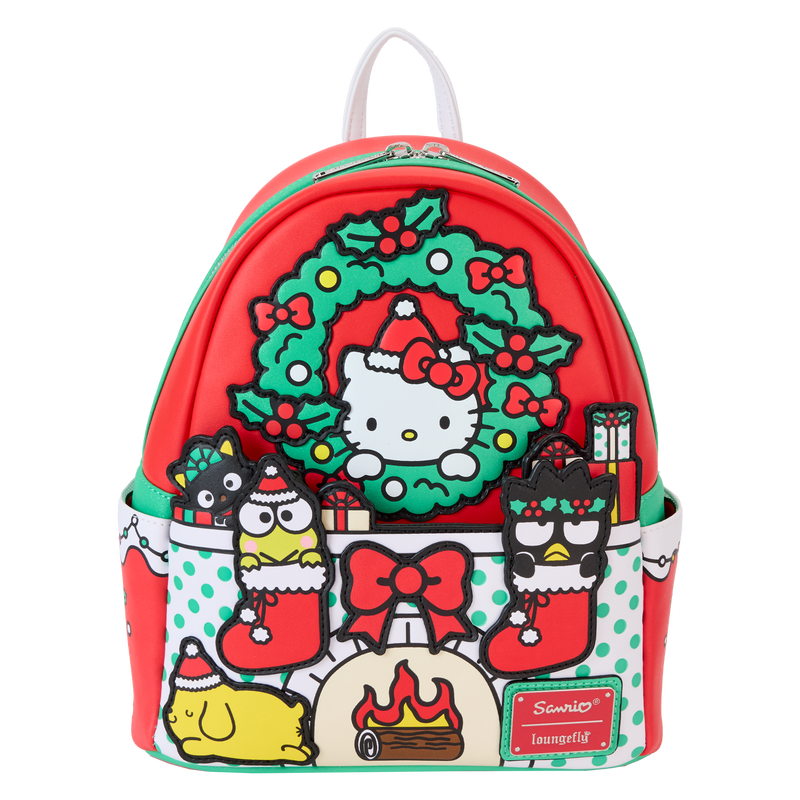 LOUNGEFLY : SANRIO - Hello Kitty & Friends Holiday Fire Place Mini Backpack