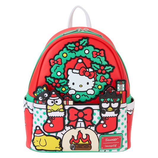 LOUNGEFLY : SANRIO - Hello Kitty & Friends Holiday Fire Place Mini Backpack